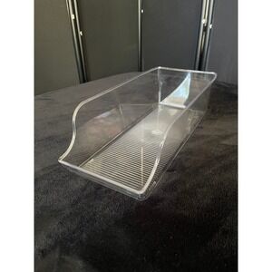 Clear Plastic Refrigerator Organizer Bin for Drinks Cans Bottles